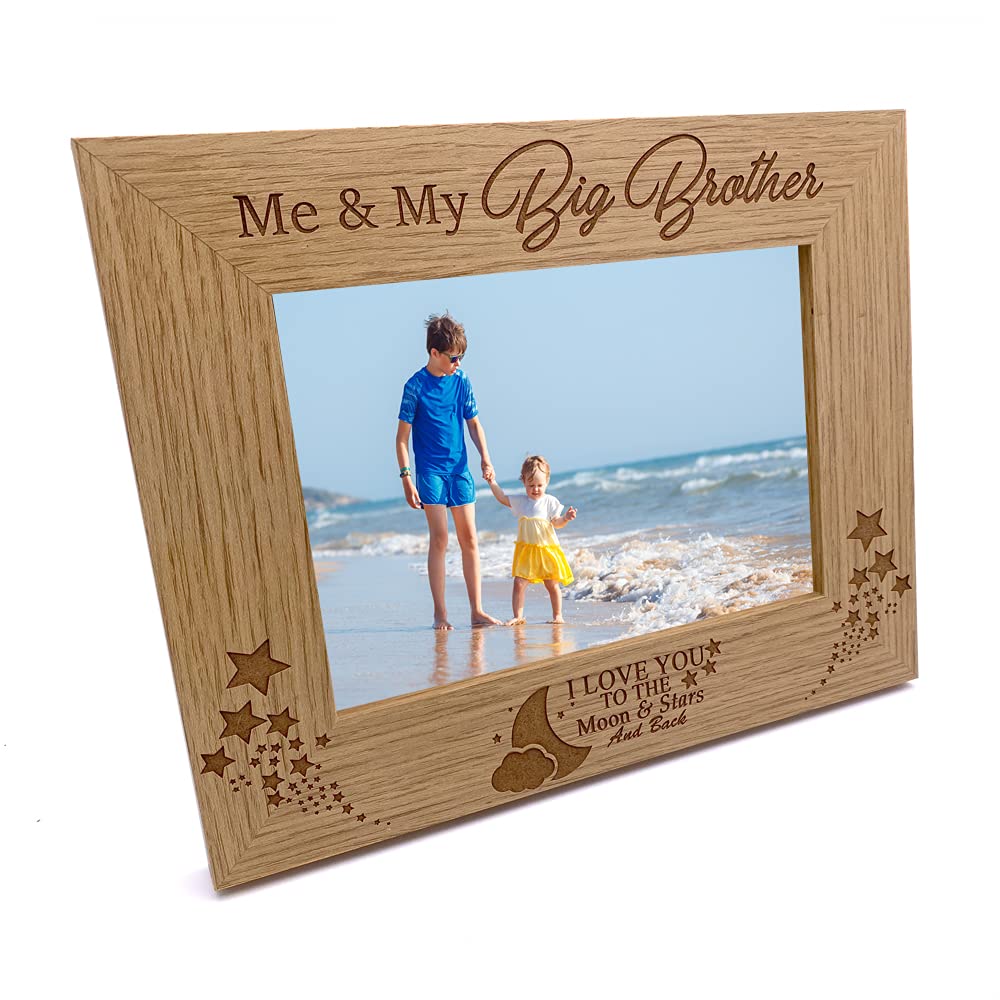 Ukgiftstoreonline Me And My Big Brother Love You To The Moon Photo Frame Gift (5 X 7 Inch)