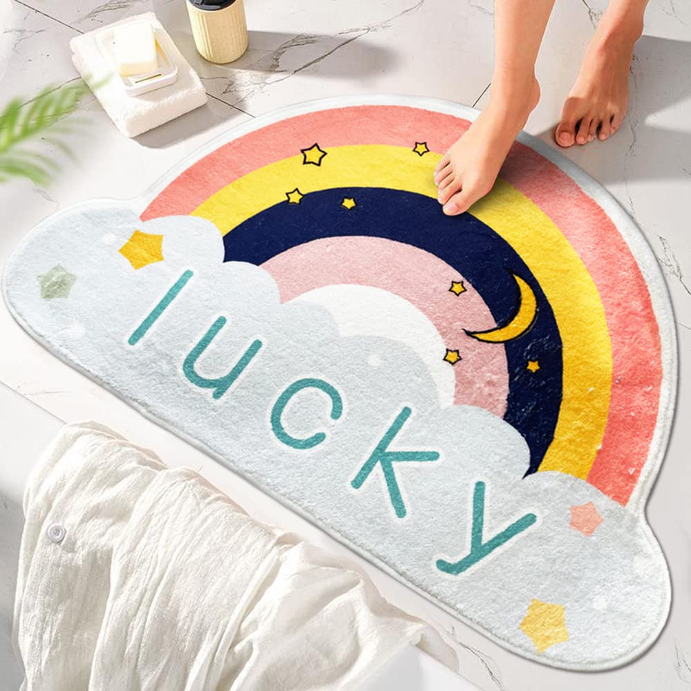 Tapis de salle de bain microfibre super doux et tapis de sol lavable