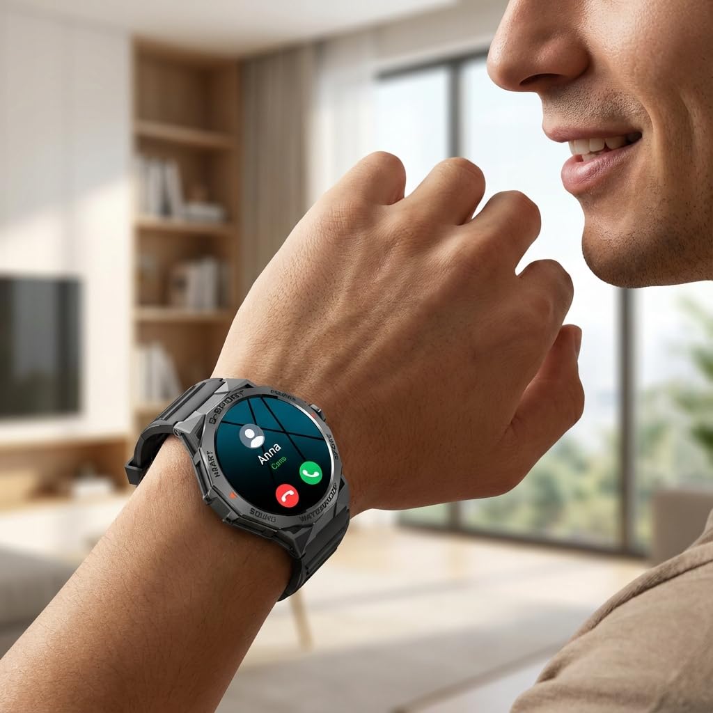 SMARTWATCH ZEGAREK MĘSKI MENU PL ROZMOWY WODOODPORNY PULS CIŚNIENIE SPORT