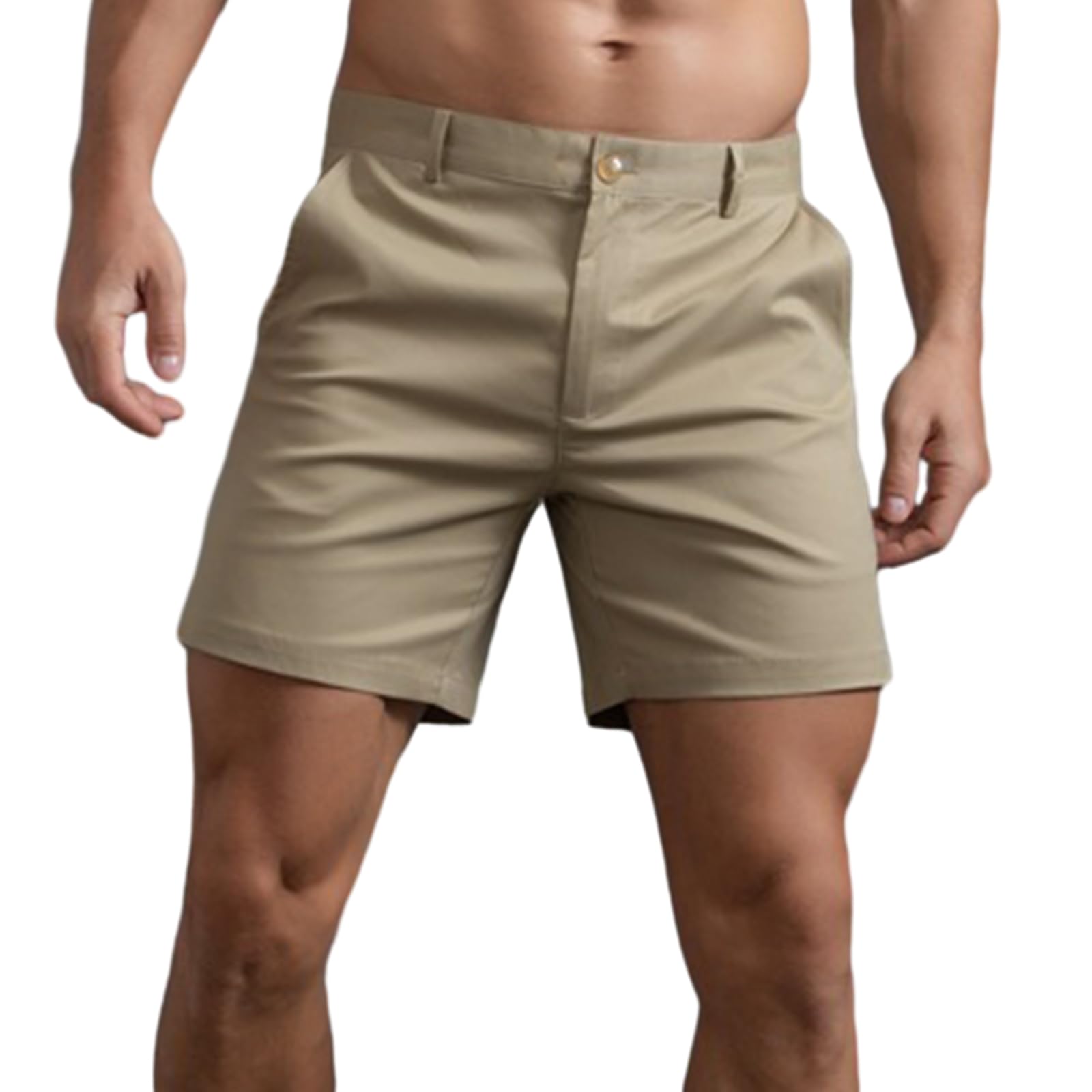ATOFY Mens Shorts 6 Inch Inseam Flat Front Summer Casual Stretch Slim fit Golf Chino Short
