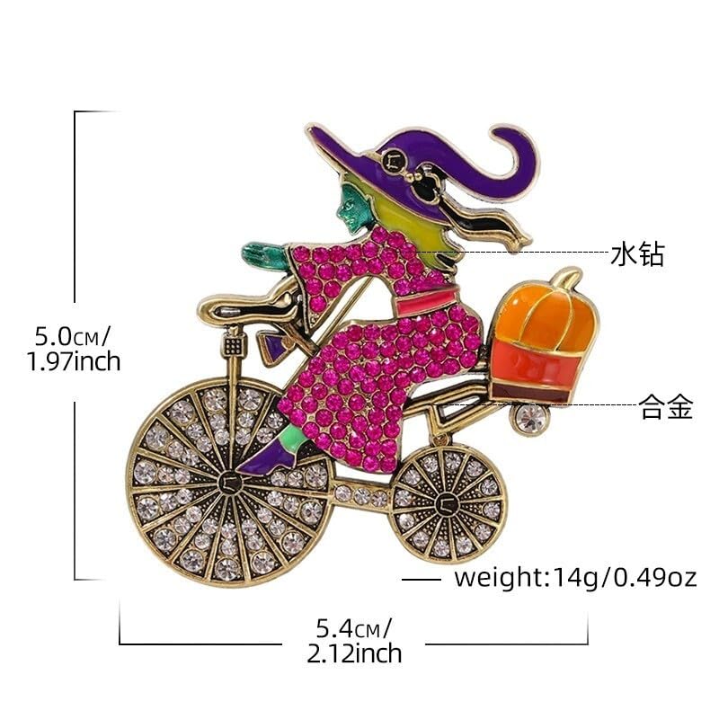 Image of Christmas Brooch Pins Crystal Christmas Tree Snowflake Jingle Bell Reindeer Enamel Brooches Holiday Party Gift for Women