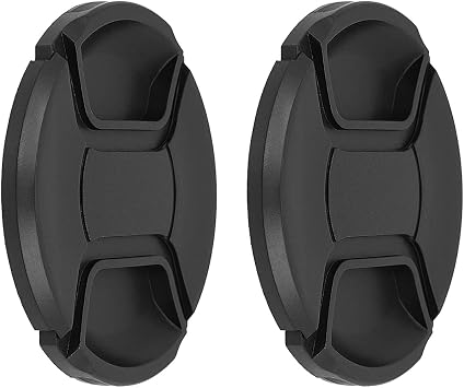 SIOTI 77mm Lens Cap 2 Packs, Camera Lens Cover, Compatiable for Almost All Brands of Lenses77mm