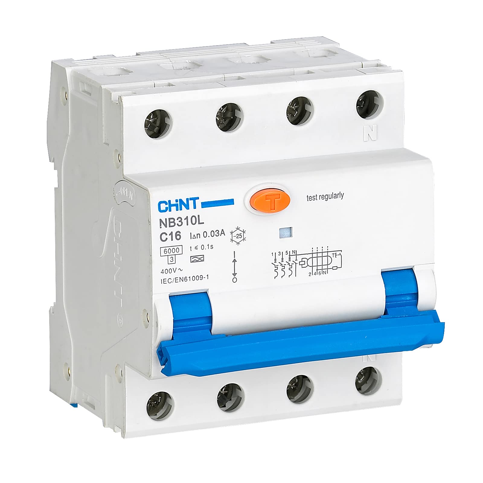 Aardlekautomaat CHINT 3P N 16A B-kar 300mA