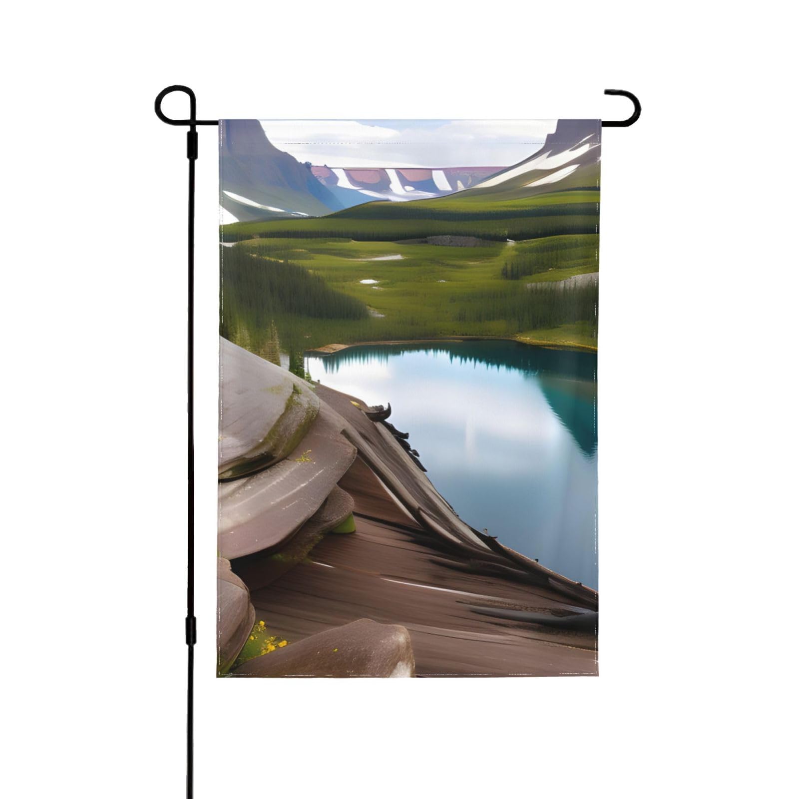 Drapeaux du parc national des glaciers double face pour jardin extérieur 30x45cm