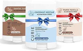 Curie Natural Deodorant Aluminum Free- Variety Pack Travel Size Deodoran...