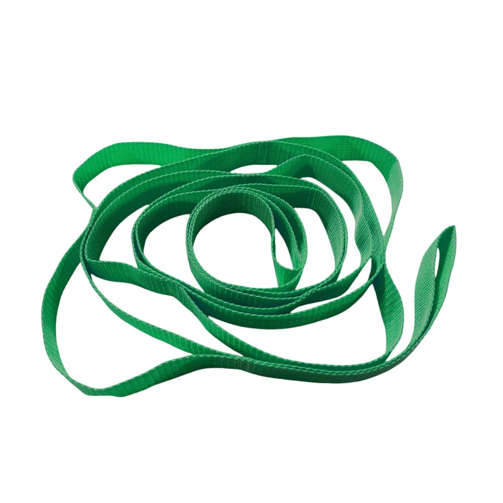 Stretch Strap with Loops Multi Loop Yoga Strap for Dance Fitness Working Out Green-image-8