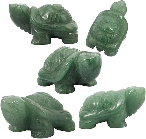 Miniatura 4 de mookaitedecor Estatua de tortuga de cristal, escultura de piedra curativa de reiki, figuras de piedras preciosas de bolsillo de 1.5 pulgadas