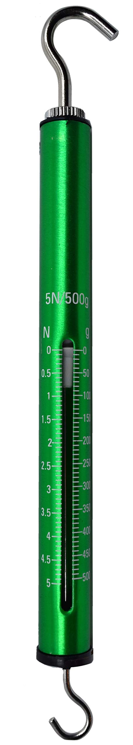 hBARSCI Economy Dynamometer, Aluminum - 500g / 5N Zero-Point Calibration Capability High Resolution Scale, Spring Balance Classroom Quality