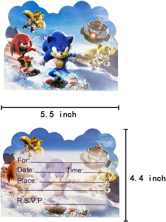 Miniatura 3 de EMYJAY 20 invitaciones de cumpleaños para niños, invitaciones de fiesta para niños, suministros de decoración (1)