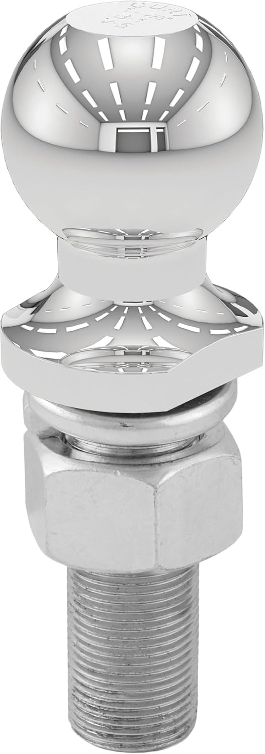 CURT 40172 Chrome Trailer Hitch Ball, 3,500 lbs, 1-7/8-Inch Diameter, 1 x 3-Inch Shank