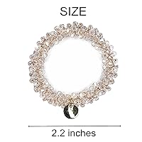 Vista 4 de 5 ligas para el cabello con diamantes de imitación, bandas elásticas para el cabello de moda, coleteros de cristal, bandas para el cabello, cuerdas