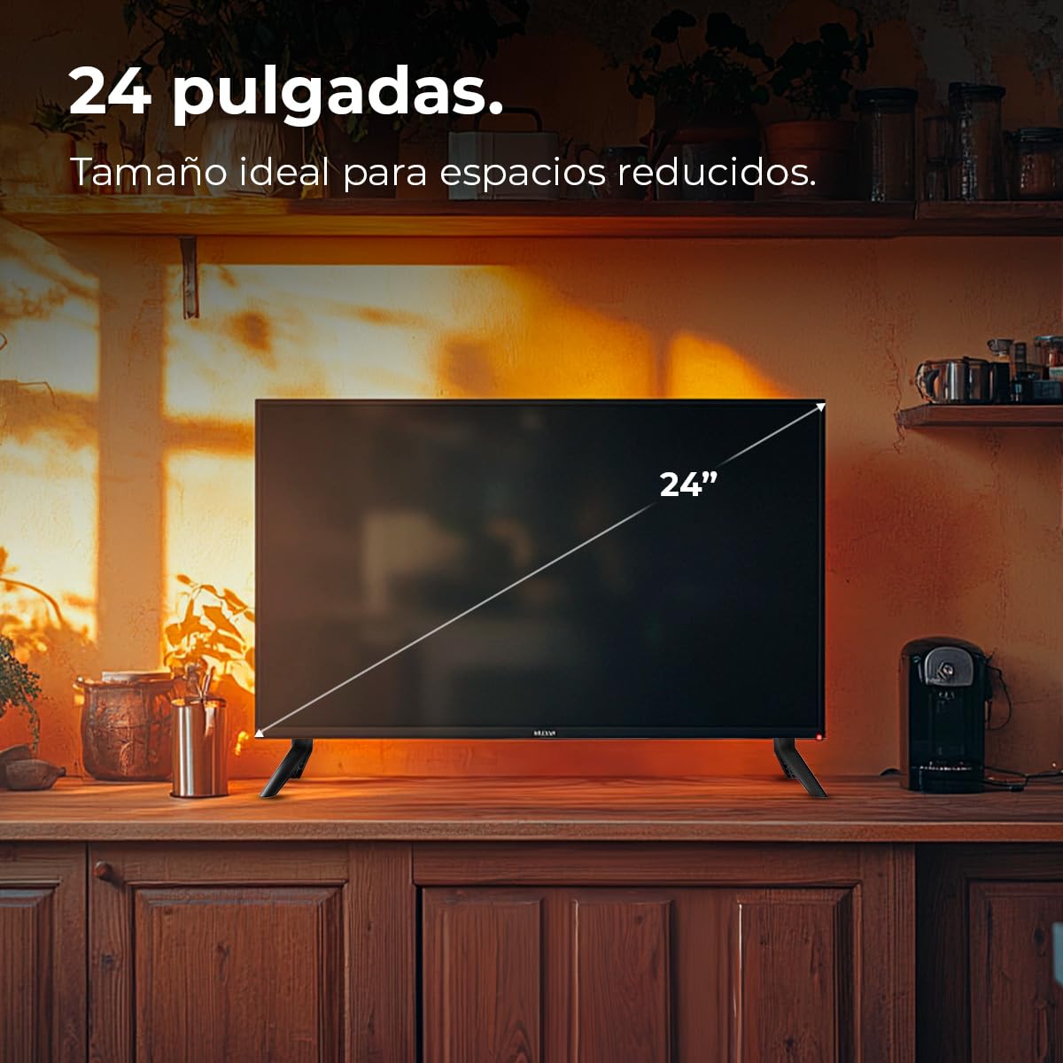 Cecotec Smart TV - Televisor LED - 24 Pulgadas - Resolución HD - A5 Series ALH50024. Smart TV VIDAA, Sistema Dolby Audio, WiFi, Salida de Auriculares, Chromecast, 3 HDMI y 2 USB
