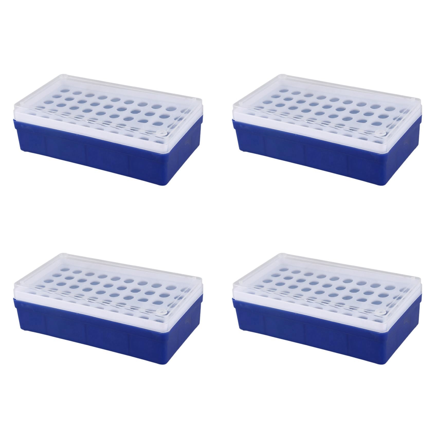 Hndhbfgrt 4X Laboratory Lab Plastic 50 Sockets 1.5ml Centrifuge Tube Stand Holder Box