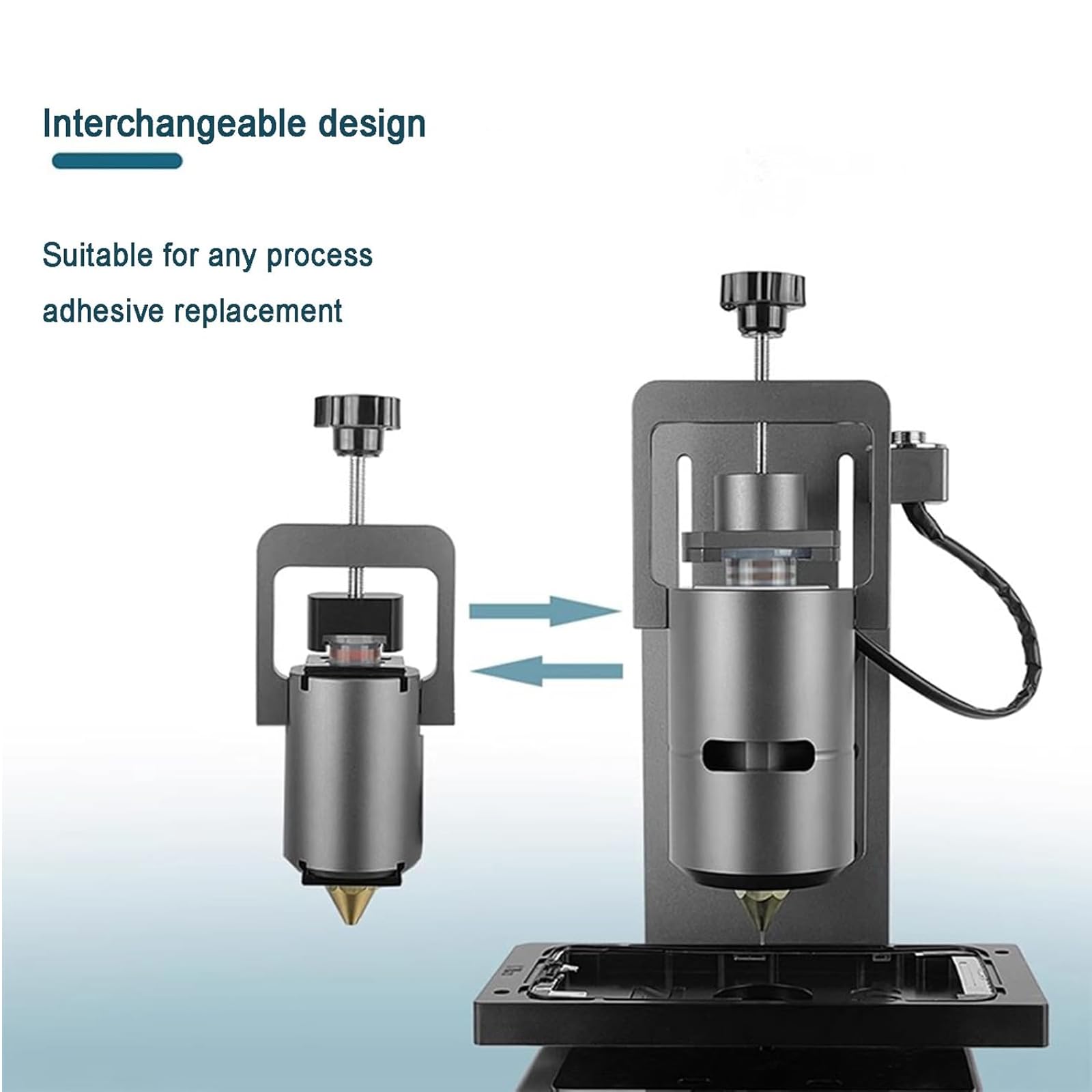 Máquina de Pegamento termofusible, Pistola de Pegamento semiautomática de 250 W con termostato, barómetro e Interruptor de Pedal para componentes electrónicos (30cc)