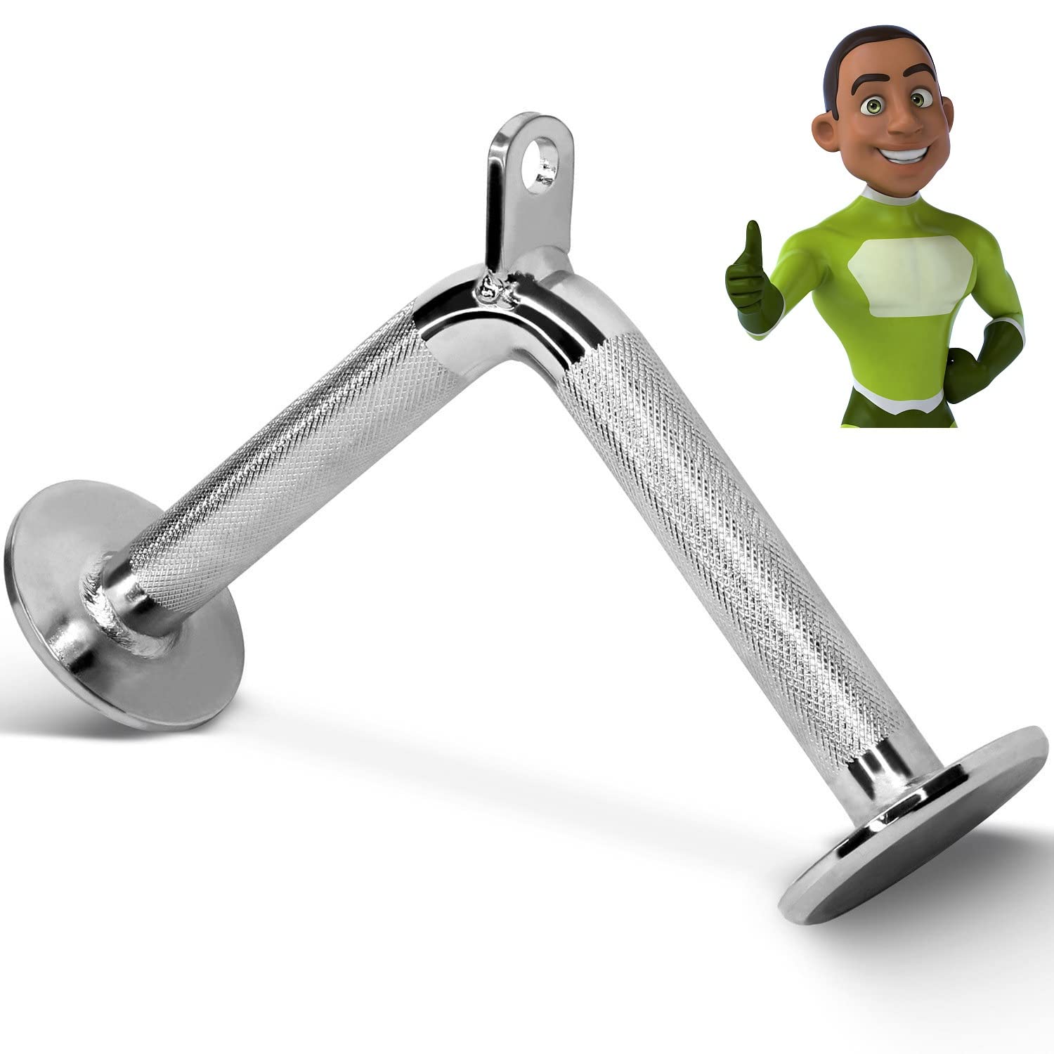 V Form Pull-Down Rudergriff Trizeps V-Griffe Kabelzüge Latzugstange Bizeps Zugstange Mit Extra Breit Gerändelte Griffe Für Gym Fitness (Color : Knurled Handle)