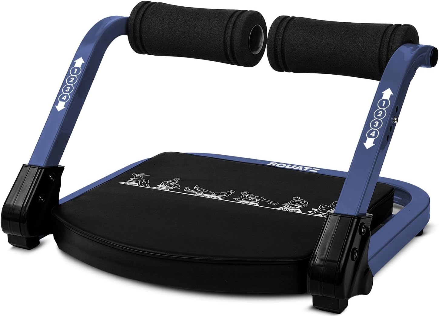 Squatz Ab Machine for Stomach Workout – Core & Sit-Up Exercise Equipment with 3 Resistance Levels for Home Gym, Adjustable Ab Trainer for Full-Body Workout with Automatic Rebound, 350 lbs Capacity