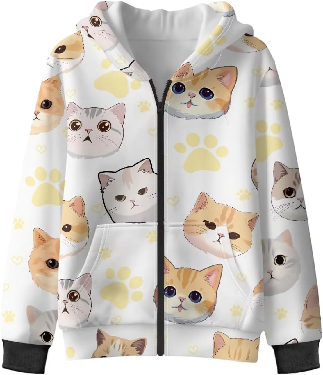 Kids Sweatshirts Zip up Hoodie Teen Girl Sport Jacket Long Sleeve Activewear with Front Pocket