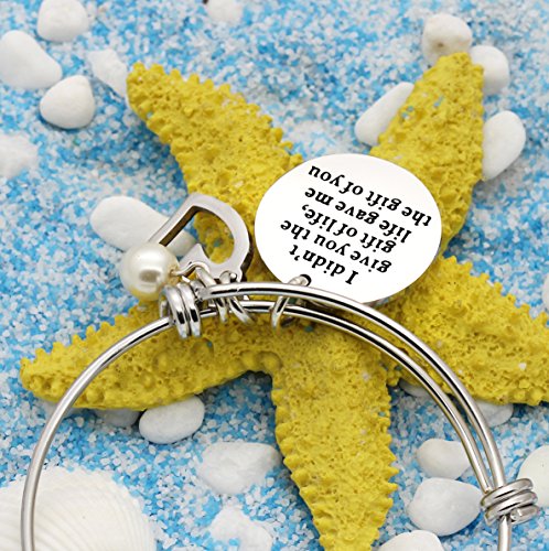 Lauhonmin Stepdaughter Gifts Pearl Bracelets For Women Girl From Stepmom Stepdad Life Gave Me The Gift Of You #TOP3