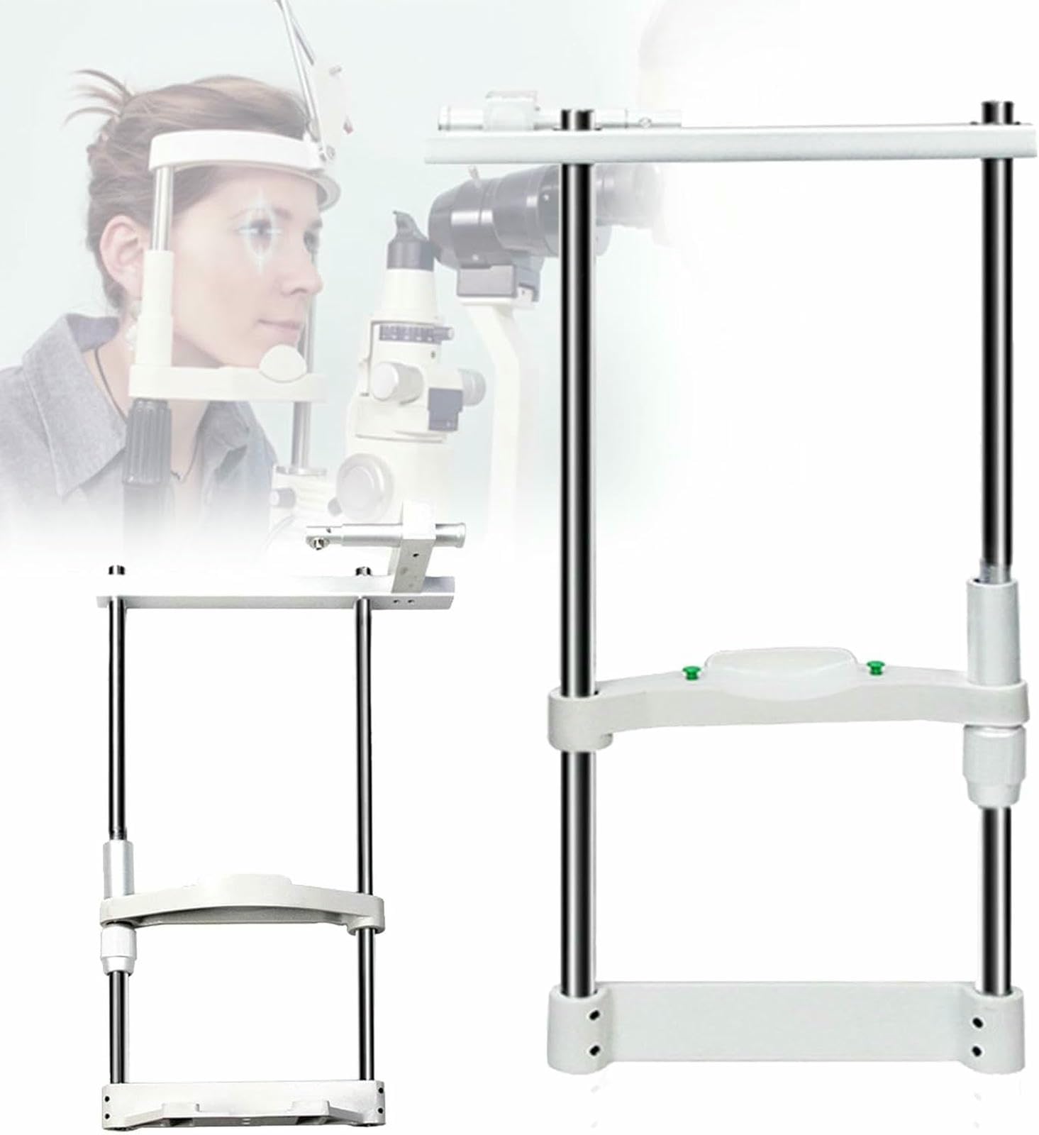Support de mentonnière optique relevable avec bouton de réglage 95mm