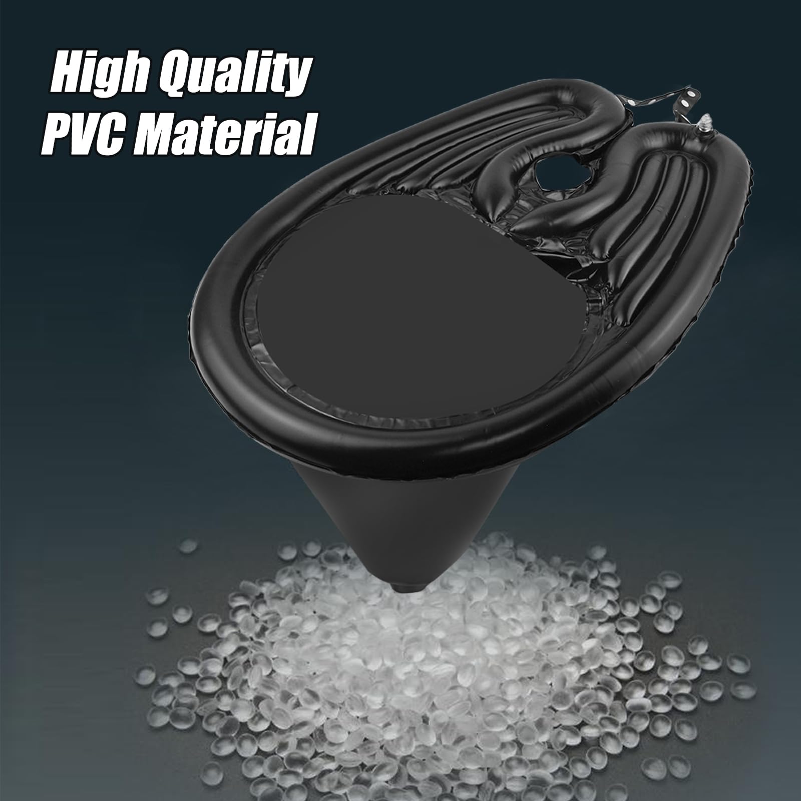Lavabo inflable, AolKee lavacabezas portatil para casa, champú para discapacitados, ancianos, mujeres embarazadas, con bomba de aire, tubo inflable, pegatinas de mantenimiento de pvc, negro