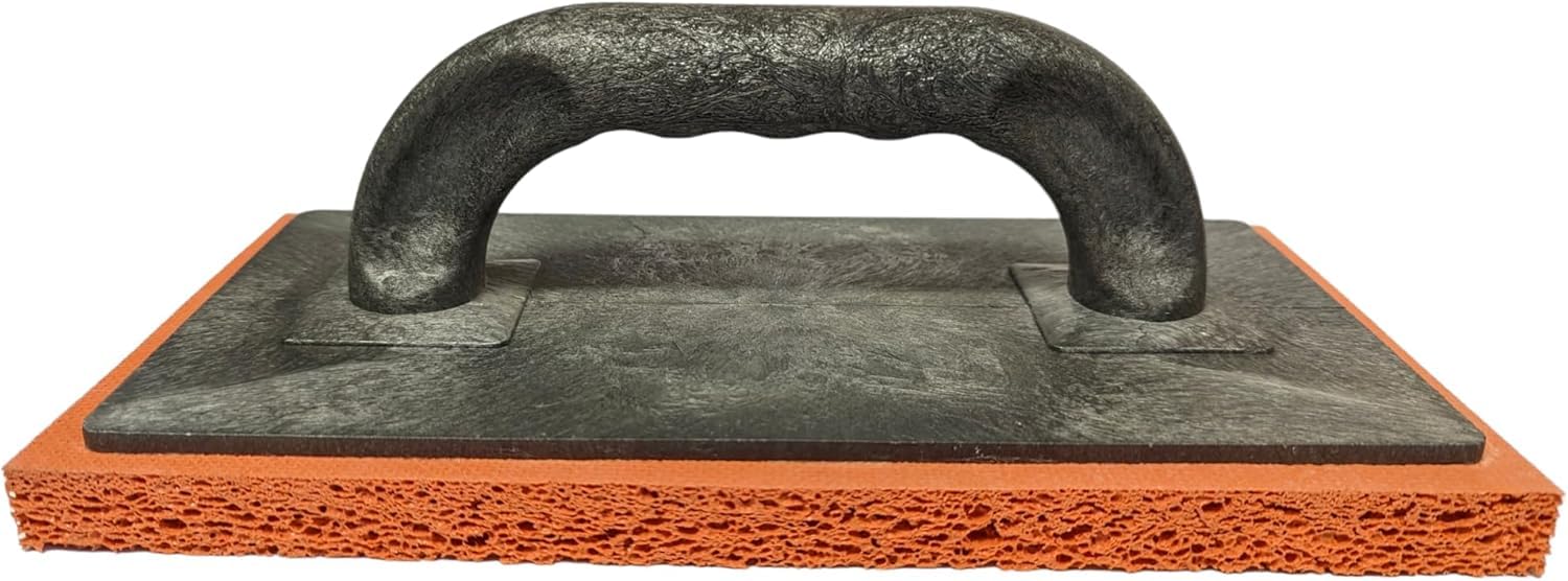 2 x Orange Gummischwamm Schwimmer 280 x 140 x 18 mm Gummi mittlere grobe Textur Schwamm Verputzen Rendering Skimming (2)