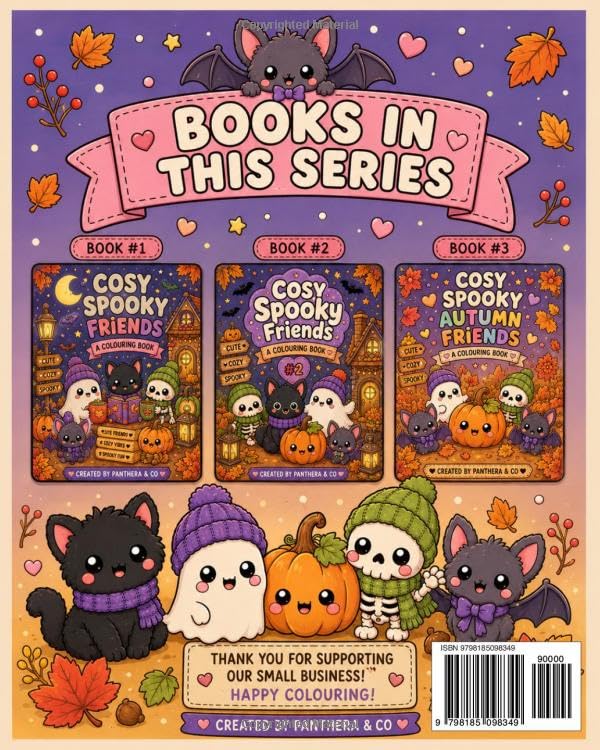 Cosy Spooky Autumn Friends Colouring Book: Meet the Friends of Pumpkin Village (Cosy Spooky Friends) image 3