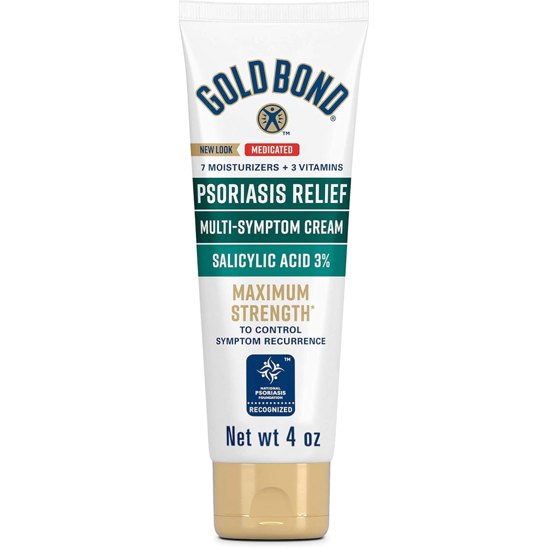 Gold Bond Multi-Symptom Psoriasis Relief Cream, 4 oz, Itchy Skin Relief