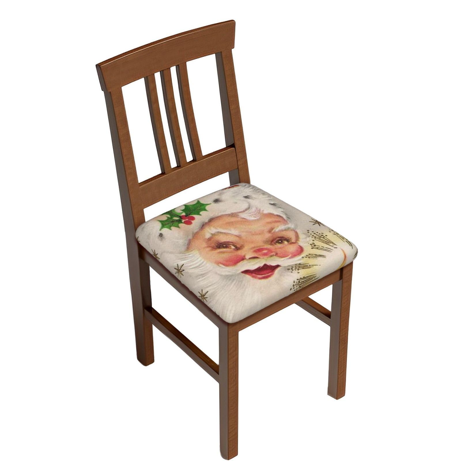 Faduni Merry Christmas Chair Pads Square Chair Cushion Cover For Home Dining Room Bar Wedding Party Decor Two Pieces