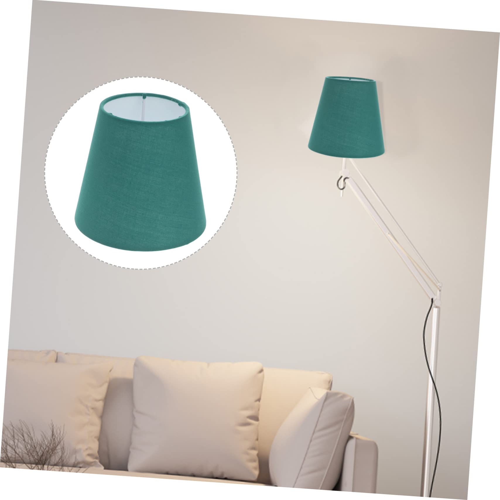 ORFOFE Chandelier Shade Desk Lamp Desk Top Decor Dinner Table Decor Hanging Light Fixture Rustic Lamp Lampshades for Table Lamps Table Top Decor Cloth Women's Candle Big Drum - Image 4
