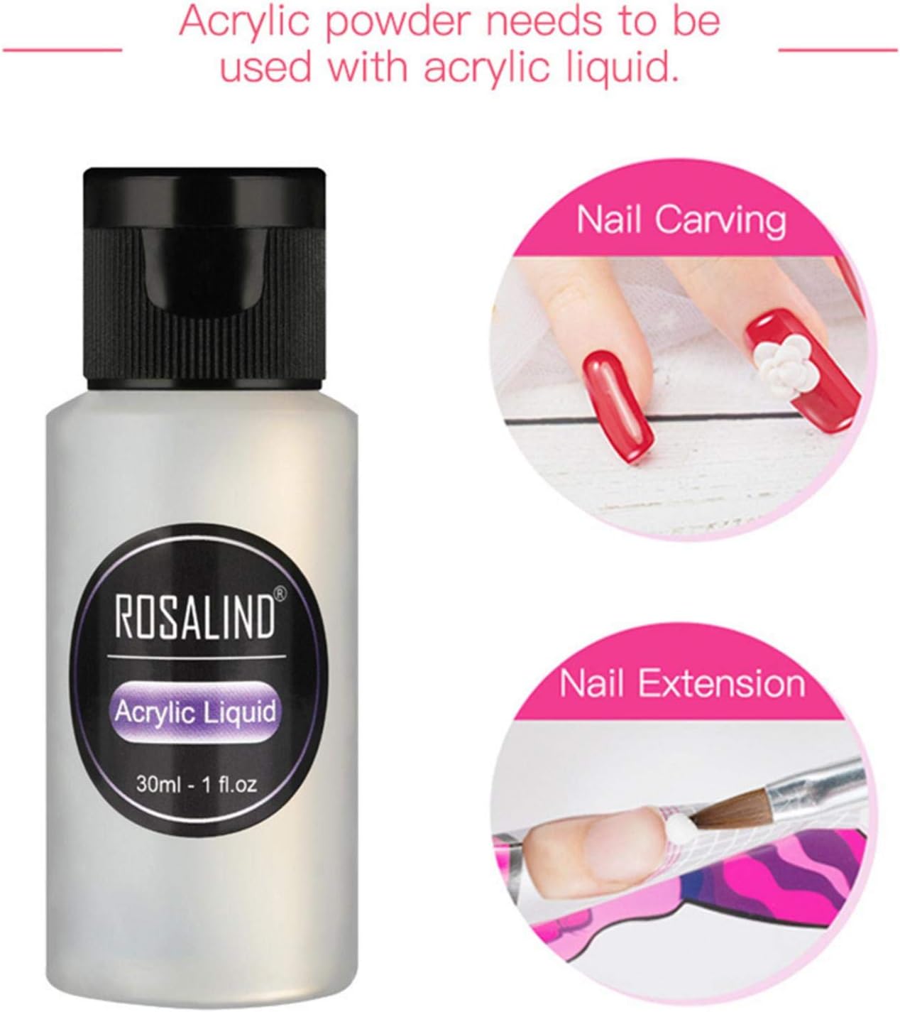 HAMORU Professional Nail Art Glue Acrylic Liquid Acrylic Nail Nail Acrylic Liquid for Nail Carving Daily Nails Care Nail Extension Wonderful: Home & Kitchen