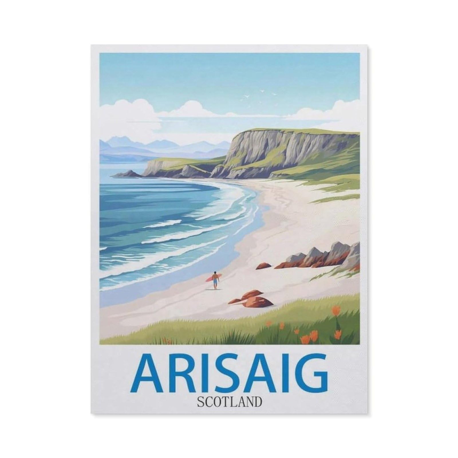 BEAYODKP 5D DIY Diamond Painting，Arisaig Scotland（30 x 40 cm）