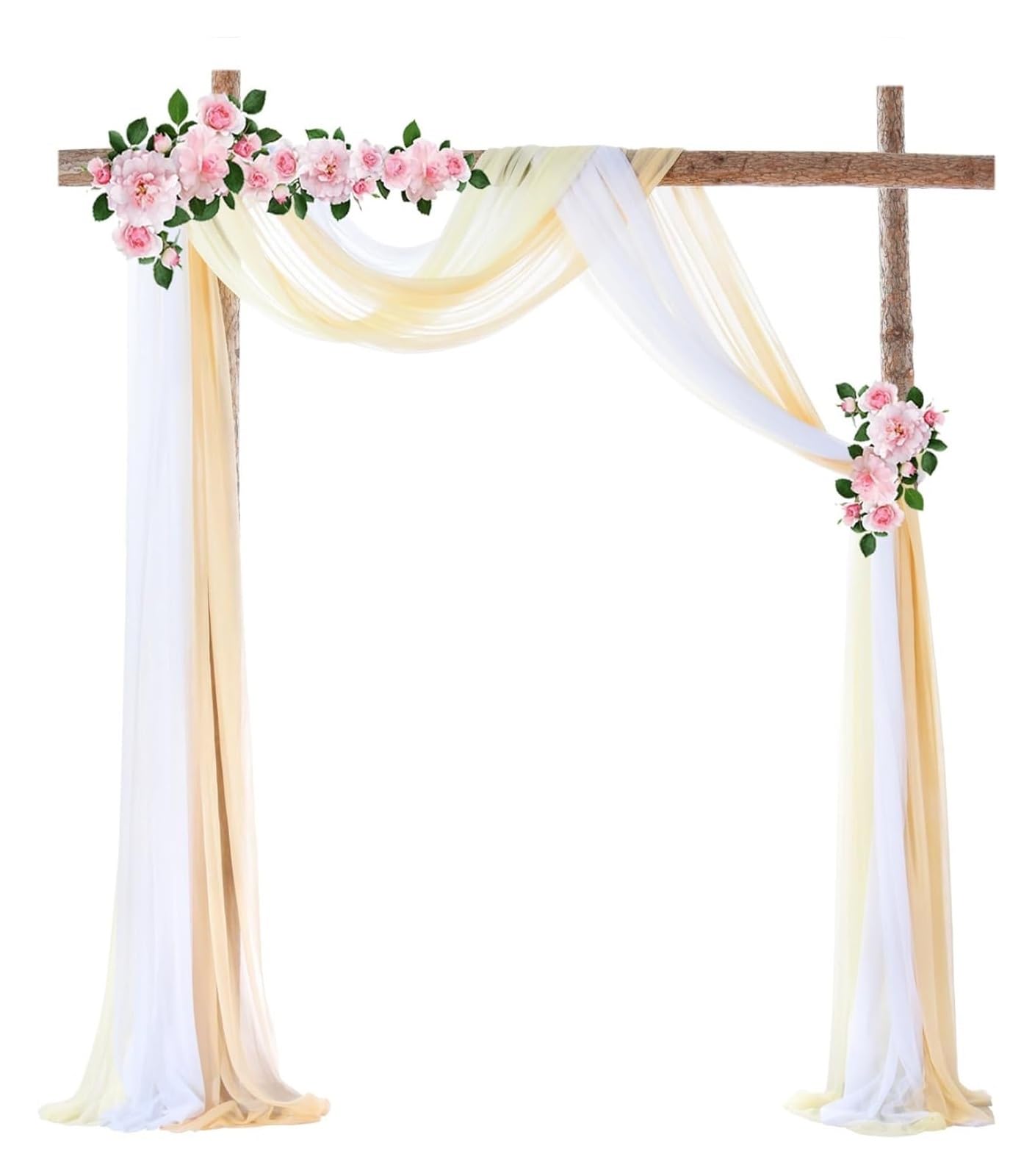 Hochzeitsdekoration, Hochzeitsbogen-Drape, Chiffon-Stoff, Drapierung, Wed-Hintergrund, Vorhang, Drapierung, Zeremonie, Empfang, Hängedekoration(Light Xi,75*300cm/29.53*118.11 in(3pcs lot))