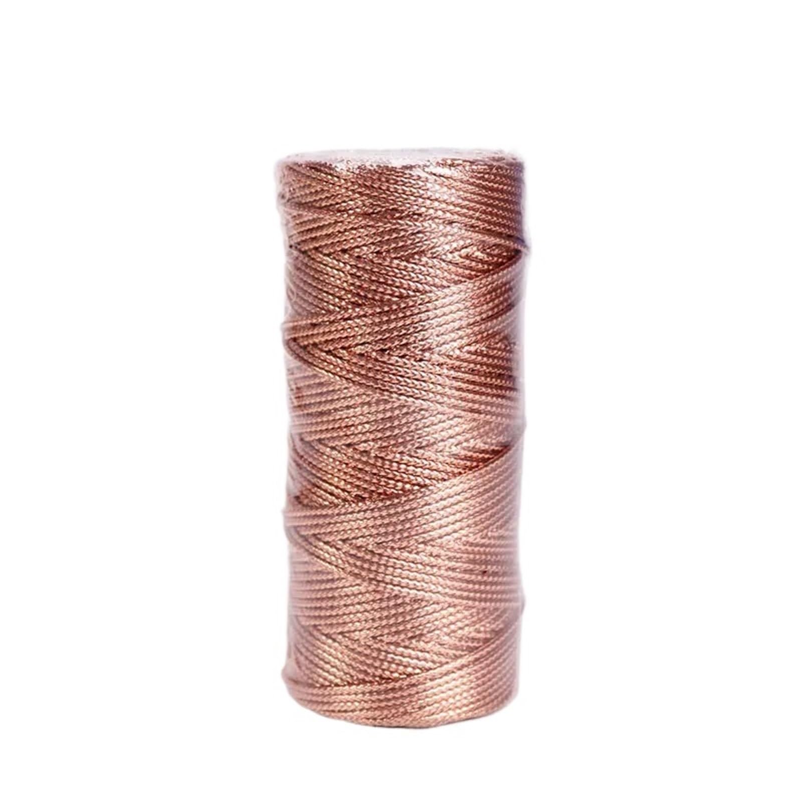 3rolls Kitchen Twine 100M/Roll Christmas Bakers Twine Cords Craft Twines Decorative Wrapping Twines String for DIY Crafts Packing Wrapping Decor(Rosegold)