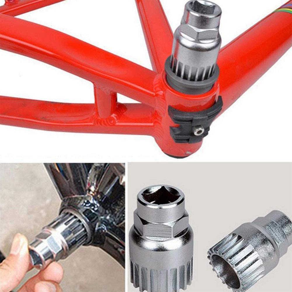 4 In 1 Mountain Bike Bicycle Removal Tool Multifunctional Bicycle Chain Repair Kit Including Chain Whip Crank Chain Axle Disassembly Tool