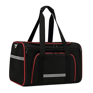 Indy Mall Expandable Cat Carrier Collapsible Pet Travel Carrying Bag Black