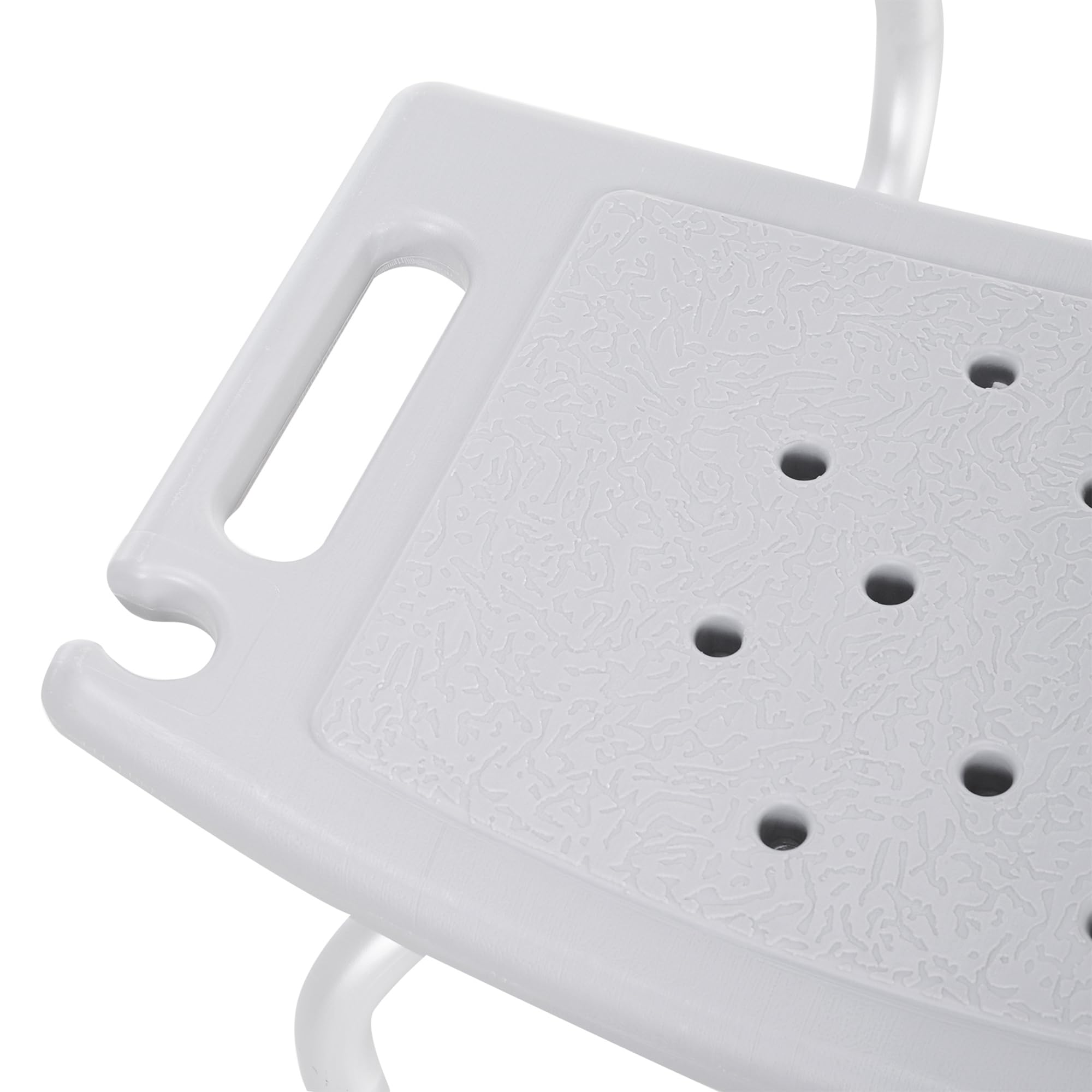 HOMCOM Sedia da Doccia per Bagno in Alluminio e Plastica Altezza Regolabile 8 Livelli 71-88cm Piedini Antiscivolo