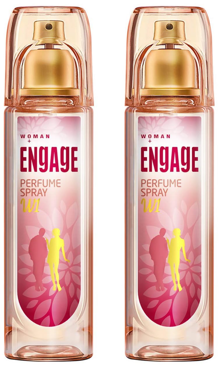 Engage W1 Perfume Spray For Women, Fruity and Floral, Skin Friendly, 120ml (Pack of 2)-image-1