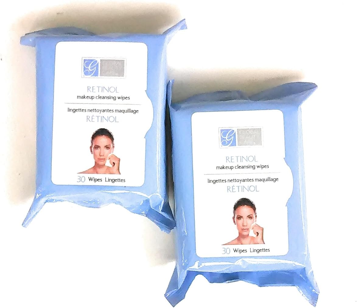 RETINOL Makeup Cleansing Wipes 30 Wipes Per Pack (Multipack of 2)