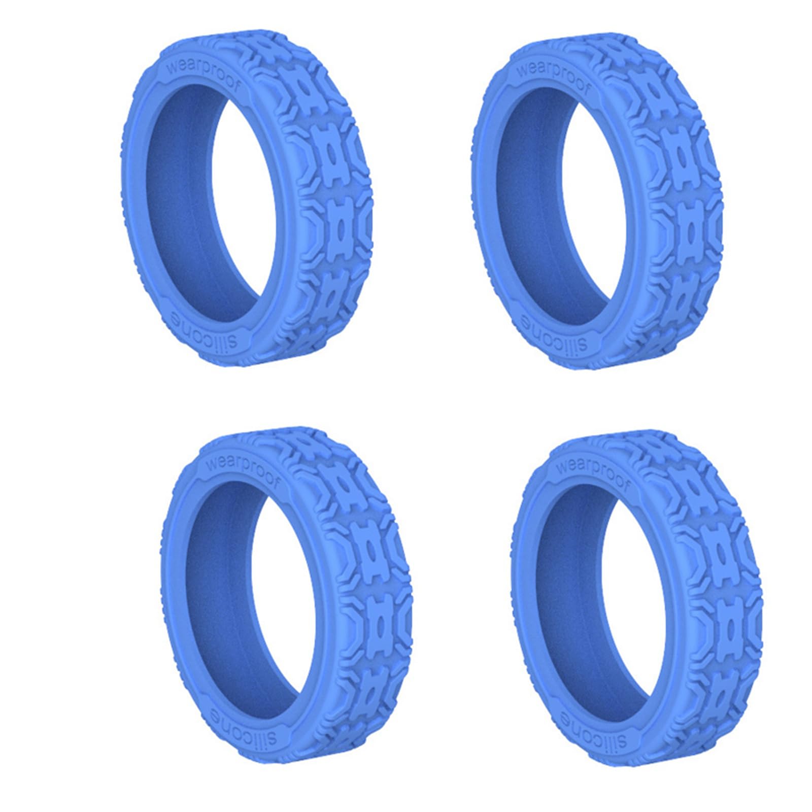 Maxtonser 4pcs Practical Silicone Luggage Wheel Protectors Cover for Travel Suitcases Reduce Noise Wheels Guard Cover