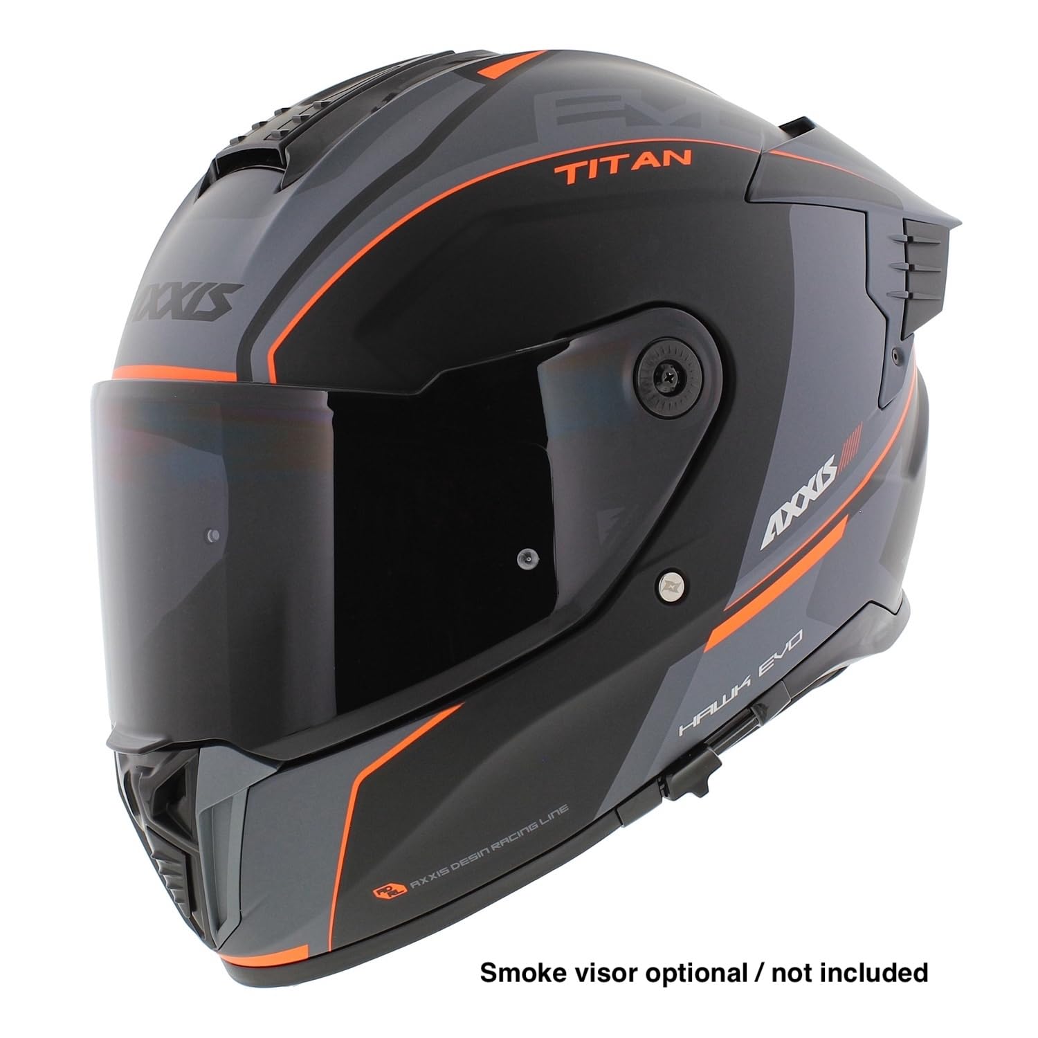 Axxis Hawk SV Evo Casco integral Titan B4 mate negro naranja gris