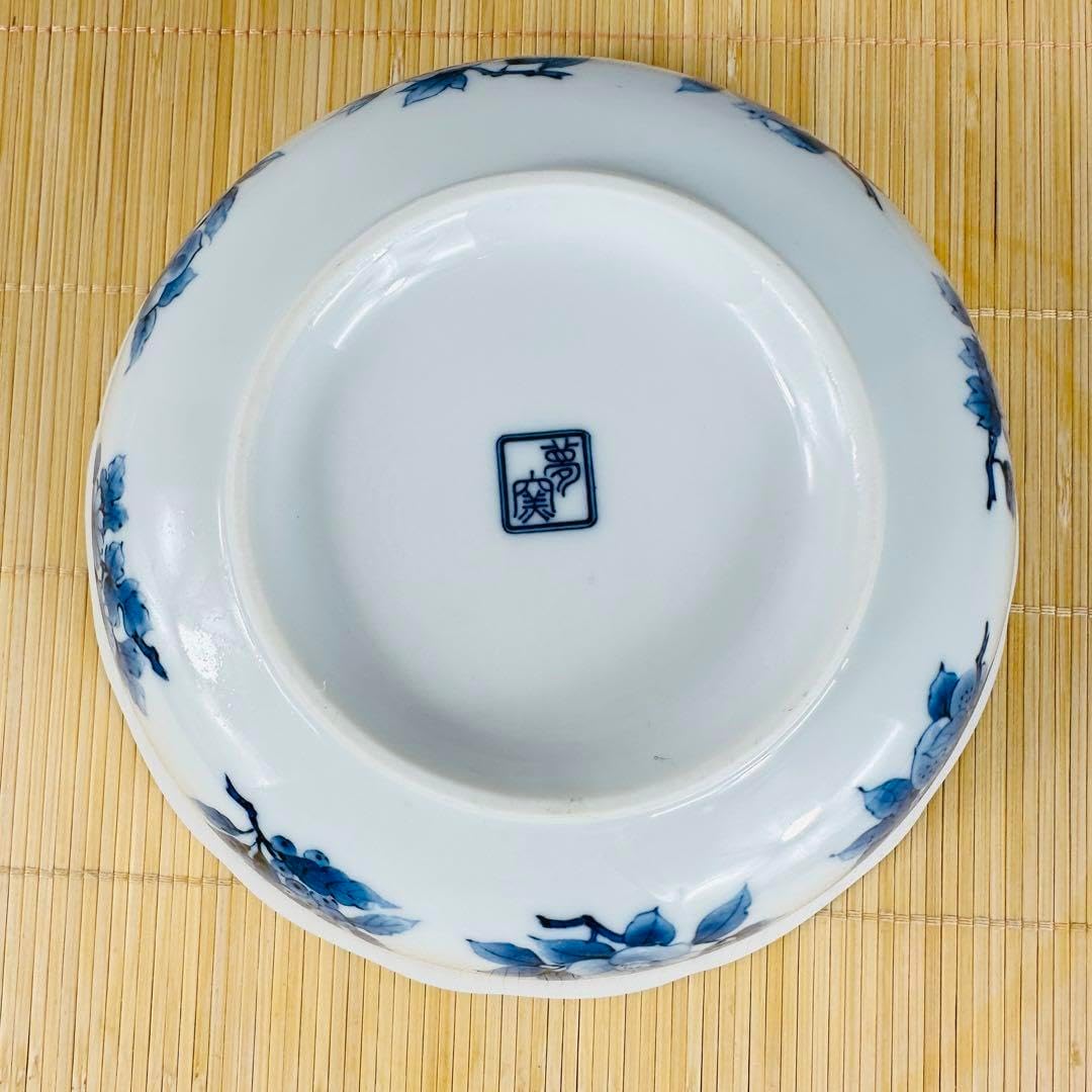 深川製磁 百年庵 瑠璃 ひさご 三つ組皿 瓢 茄子 小鉢 小皿