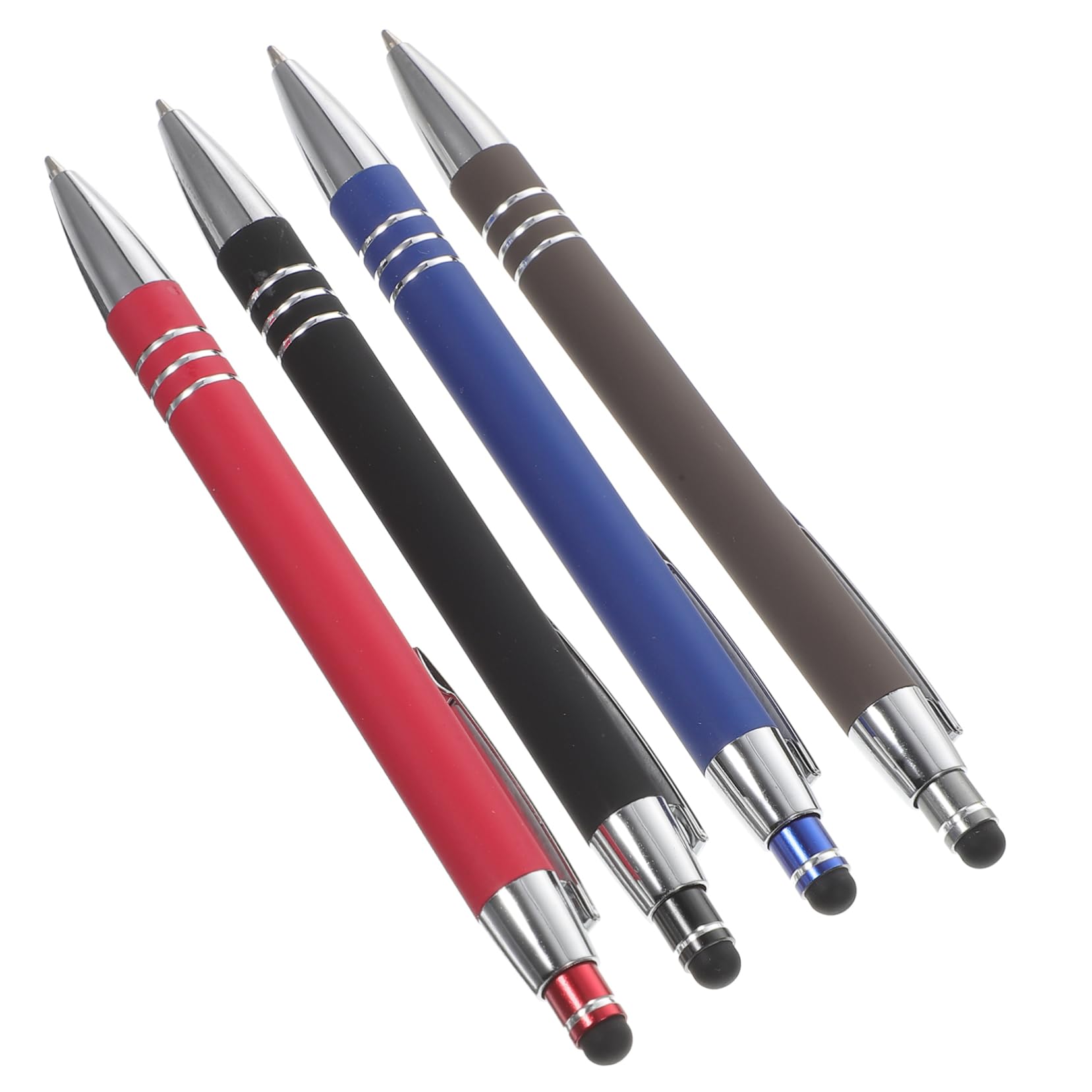 DOITOOL 16 Pezzi Penne Metalliche Retrattili Design Ergonomico Antiscivolo Penne Ufficio e Casa per Adulti Colori Nero Grigio e Blu Scuro