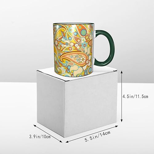 Miniatura 5 de Taza de café vintage de cachemira de cerámica con asa, tazas de té, tazas para café, tazas para beber, regalos para mujeres y hombres, tazas de café