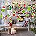 Grinch Christmas Hanging Swirls Grinch Whoville Christmas Decorations Hanging Streamers Grinch Christmas Ceiling Hanging Streamers for Grinch Christmas Party Supplies, Grinch Birthday Party Decorations - 30Pcs
