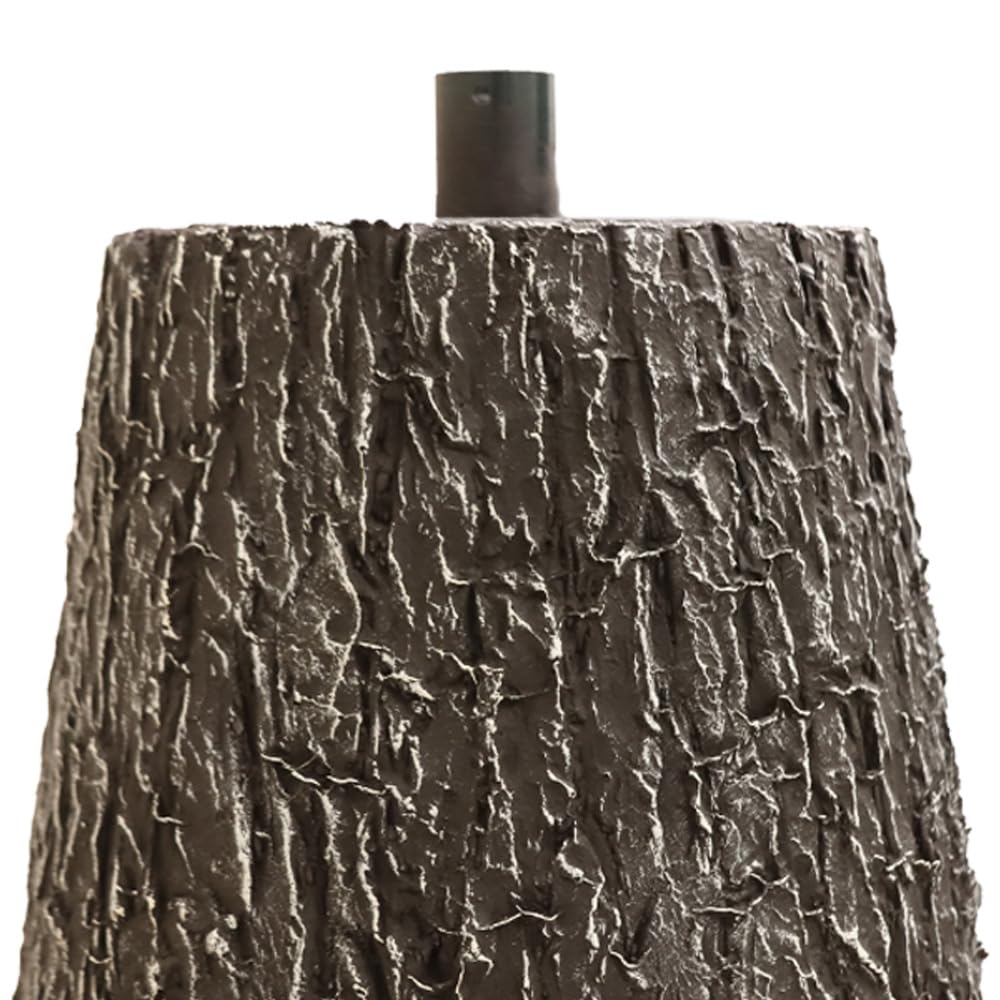 Base Supporto Albero di Natale da 180 a 270h cm in Magnesia - Forma Tronco, Effetto Legno Realistico, Base Solida, Attacco Universale, Ganci, Attacco Metallo, Decorazioni - Marrone Scuro