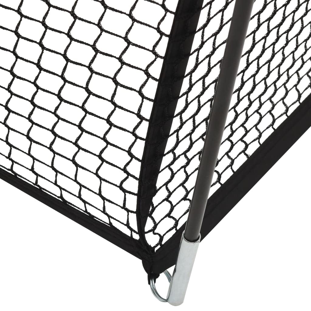 Jaula de béisbol negra de poliéster 600 x 400 x 250 cm con marco de fibra de vidrio, resistente para entrenamiento de impacto y entrenamiento en deportes al aire libre e interior, ideal para