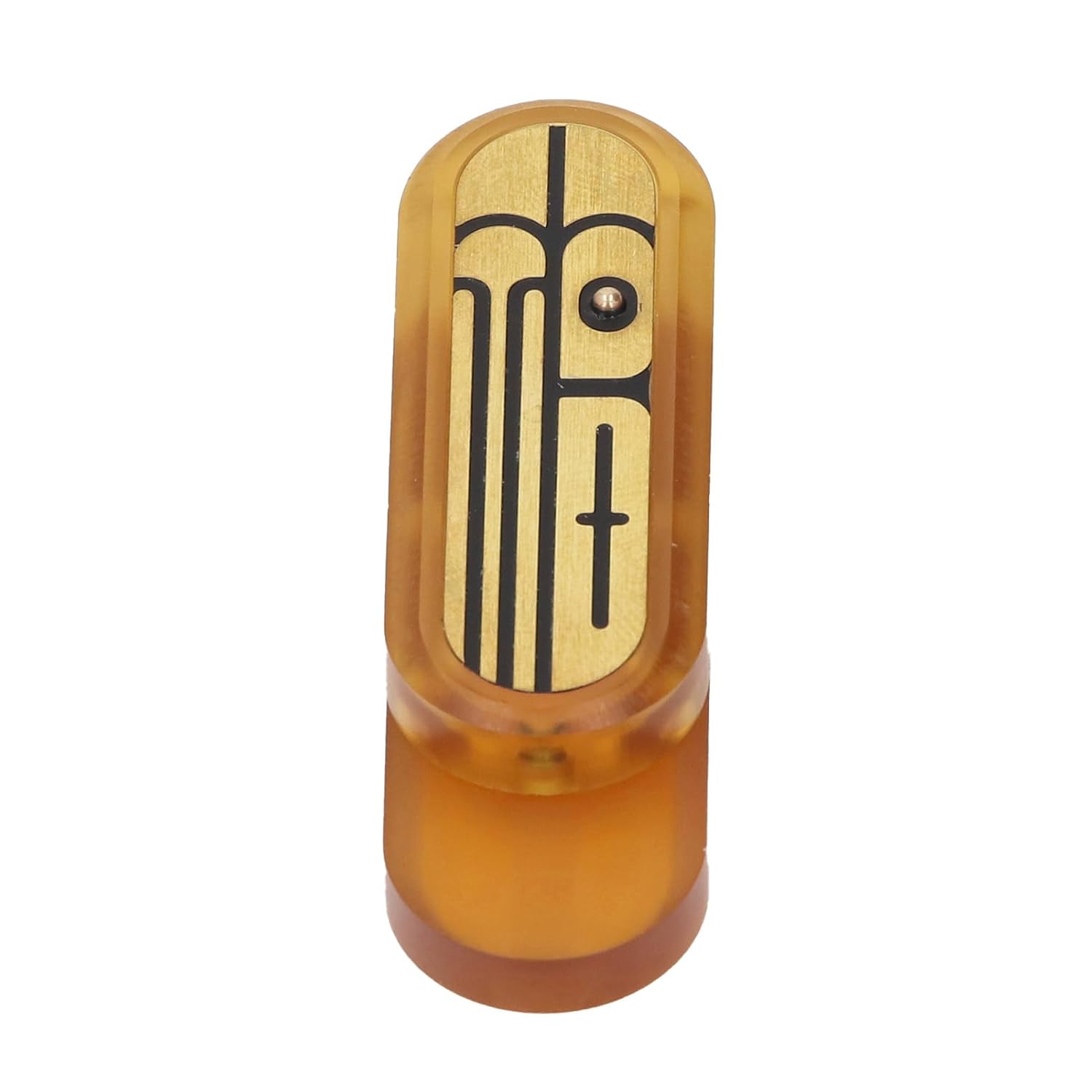 Mechanical Push Slider Magnetic Push Metal Decompression Fingertip Toy Home Office Station (Amber)