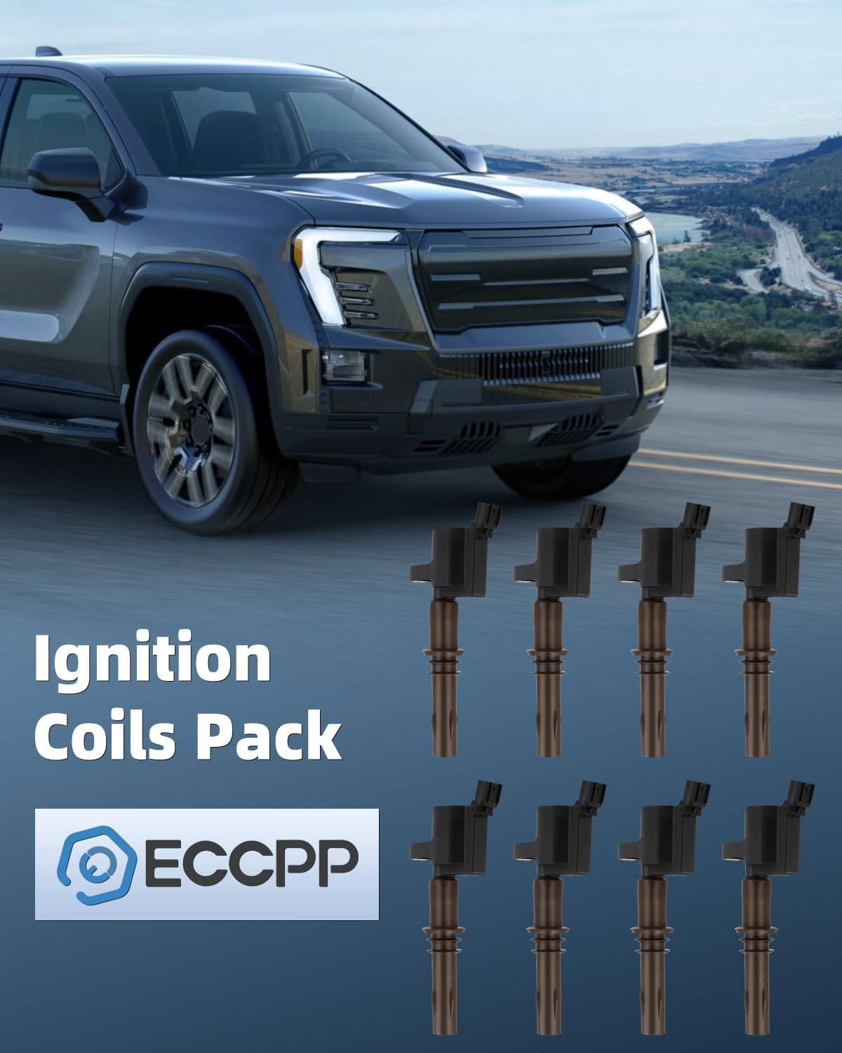 ECCPP ignition coils Pack of 8 DG521,coils packs,for Ford F-150,F-250/F350 Super Duty,Explorer,Mustang,Expedition &,for Lincoln Navigator &,for Mercury Mountaineer,4.6L 5.4