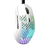 SteelSeries Aerox 3 - Mouse da gioco RGB traforato - Design ultraleggero e resistente all'acqua