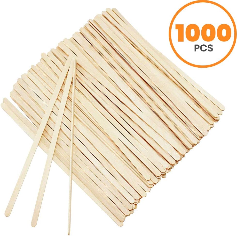 Allcana Birch Wood Coffee Stirrer Stir Stick, Round End, Food Grade | 1000pc